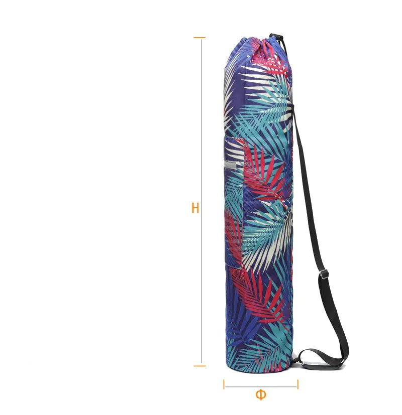 Printed Canvas Yoga Backpack