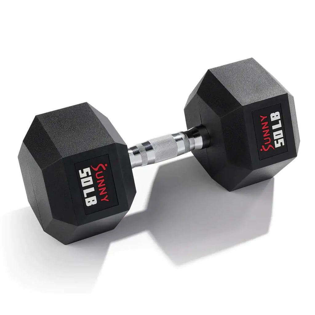 Sunny Health 50LB Fitness Hex Dumbbell - SF-DB03-50