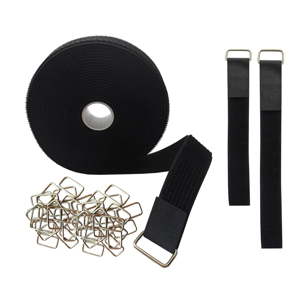 XORVIDN 1"x16ft Adjustable Nylon Cable Straps with Metal Buckles