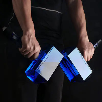 Large Capacity Sports Water Bottle with Dumbbell Design