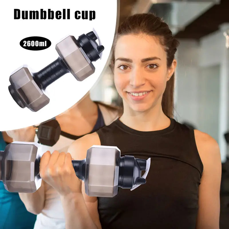 Dumbbell Shaped Water Bottle for Fitness and Outdoor Use