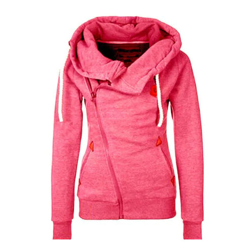 Hooded Cardigan with Side Zipper for Activewear