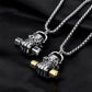 Titanium Steel Dumbbell Fist Necklace for Men