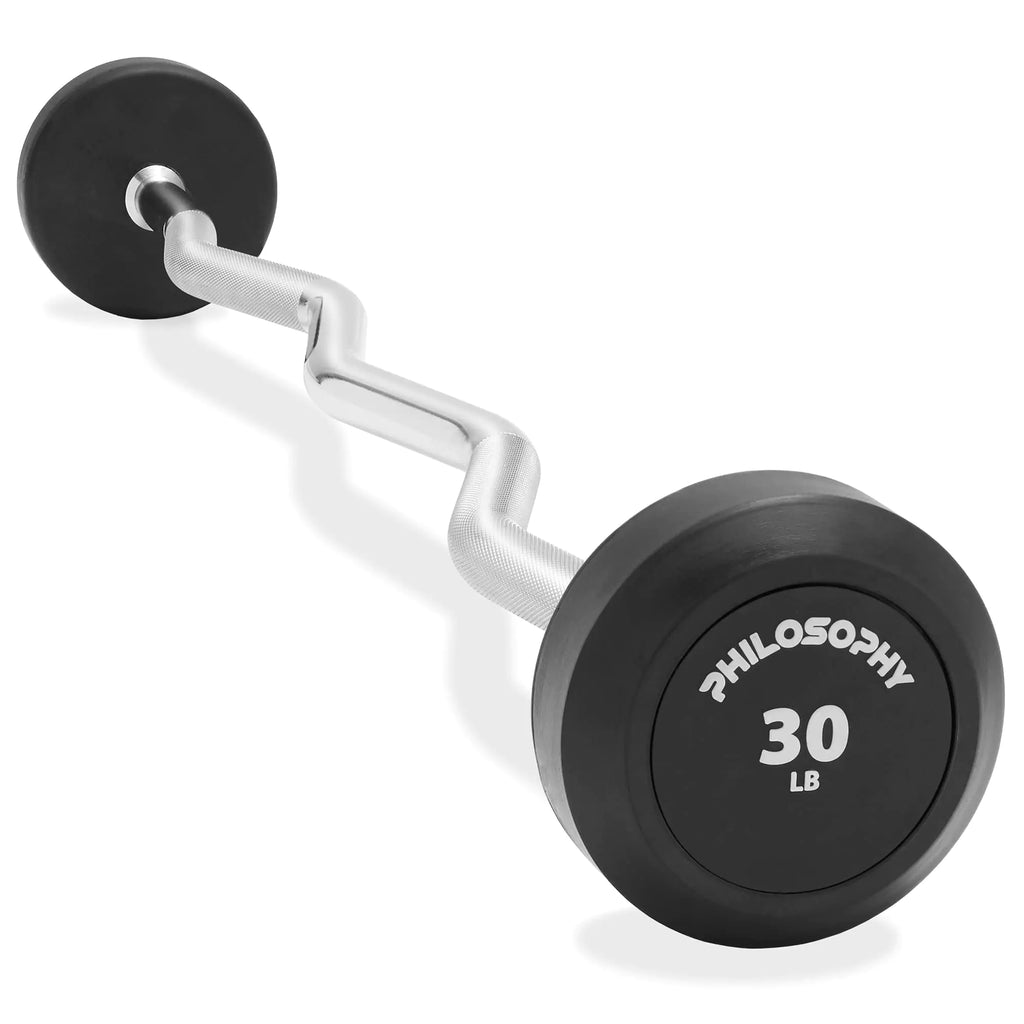 Philosophy Gym 30 LB Rubber Curl Barbell