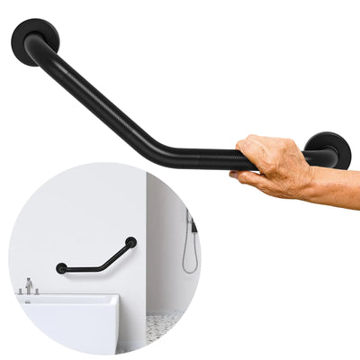 SafeGrip 16-Inch Black Stainless Steel Grab Bars