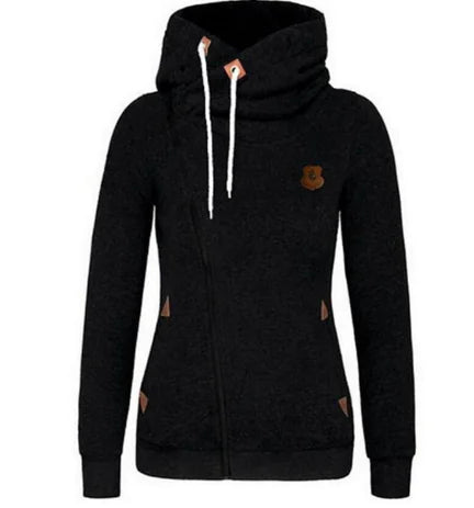Hooded Cardigan with Side Zipper for Activewear